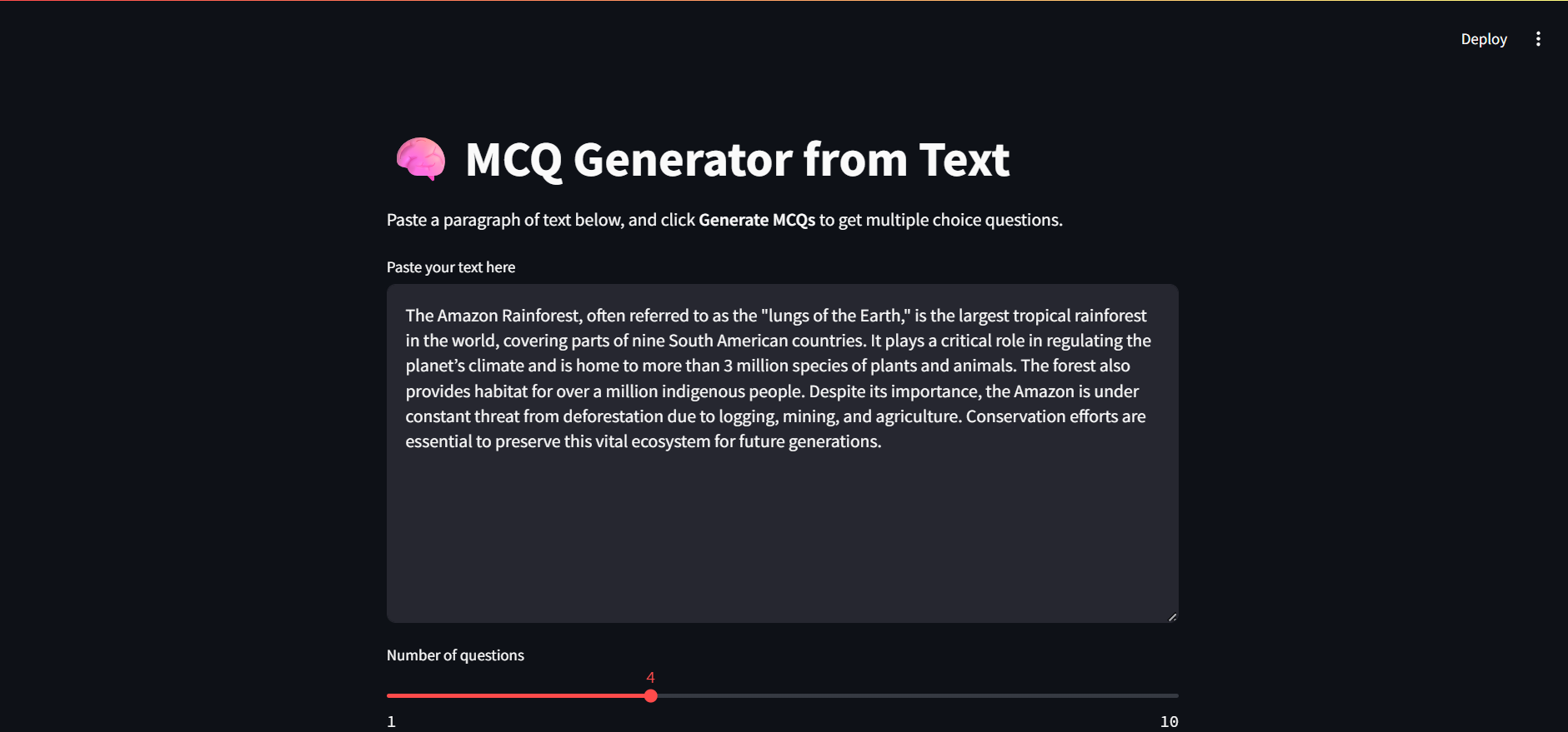 MCQs generator